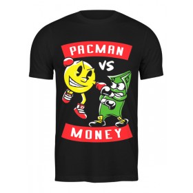 Мужская футболка с принтом Pacman x Money в Тамбове,  |  | Тематика изображения на принте: 