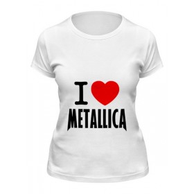 Женская футболка с принтом I love Metallica в Тамбове,  |  | 