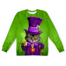 full_print_kids_sweatshirt с принтом Чеширский котик в Тамбове,  |  | 