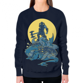 full_print_woman_sweatshirt с принтом Скайрим. Довакин в Тамбове,  |  | Тематика изображения на принте: 