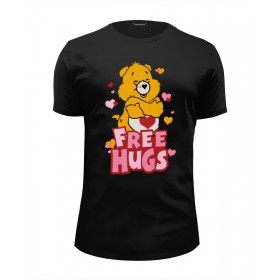 Мужская футболка Premium с принтом Free Hugs в Тамбове, Белый, черный, серый меланж, голубой: 100% хлопок, плотность 160 гр. Остальные цвета: 92% хлопок, 8% лайкра, плотность 170-180гр. |  | Тематика изображения на принте: 